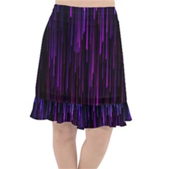 Stars Are Falling Electric Abstract Fishtail Chiffon Skirt by Modalart