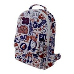 Artistic Psychedelic Doodle Flap Pocket Backpack (large) by Modalart