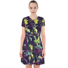 Artistic Psychedelic Abstract Adorable In Chiffon Dress