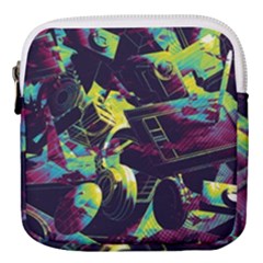 Artistic Psychedelic Abstract Mini Square Pouch by Modalart