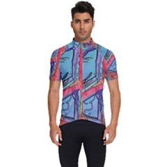 Hippie Peace Sign Psychedelic Trippy Men s Short Sleeve Cycling Jersey