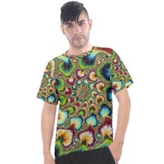 Colorful Psychedelic Fractal Trippy Men s Sport Top by Modalart