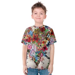 Valentine s Day Heart Artistic Psychedelic Kids  Cotton T-Shirt