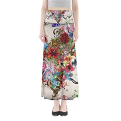 Valentine s Day Heart Artistic Psychedelic Full Length Maxi Skirt