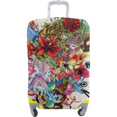 Valentine s Day Heart Artistic Psychedelic Luggage Cover (Large)