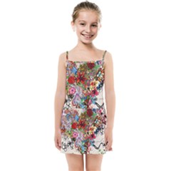 Valentine s Day Heart Artistic Psychedelic Kids  Summer Sun Dress by Modalart