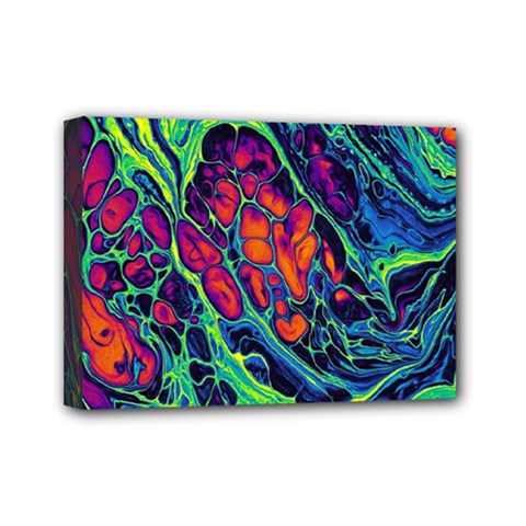 Color Colorful Geoglyser Abstract Holographic Mini Canvas 7  X 5  (stretched) by Modalart