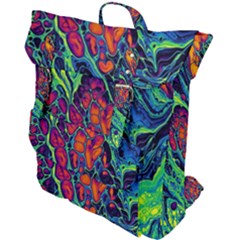 Color Colorful Geoglyser Abstract Holographic Buckle Up Backpack by Modalart