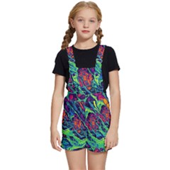 Color Colorful Geoglyser Abstract Holographic Kids  Short Overalls