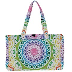 Mandala Pattern Rainbow Pride Canvas Work Bag