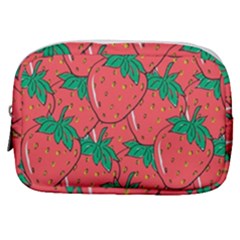 Texture Sweet Strawberry Dessert Food Summer Pattern Make Up Pouch (small) by Sarkoni