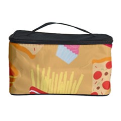 Fast Junk Food  Pizza Burger Cool Soda Pattern Cosmetic Storage Case