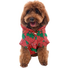 Texture Sweet Strawberry Dessert Food Summer Pattern Dog Coat