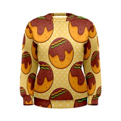 Takoyaki Food Seamless Pattern Women s Sweatshirt
