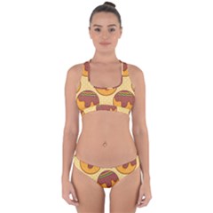 Takoyaki Food Seamless Pattern Cross Back Hipster Bikini Set