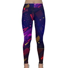 Vector Design Gamming Sytle Retro Art Pattern Classic Yoga Leggings by Sarkoni