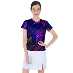 Vector Design Gamming Sytle Retro Art Pattern Women s Sports Top by Sarkoni