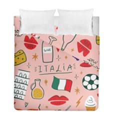 Food Pattern Italia Duvet Cover Double Side (Full/ Double Size)
