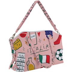 Food Pattern Italia Canvas Crossbody Bag