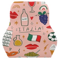 Food Pattern Italia Car Seat Back Cushion 