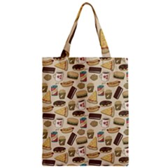 Junk Food Hipster Pattern Zipper Classic Tote Bag