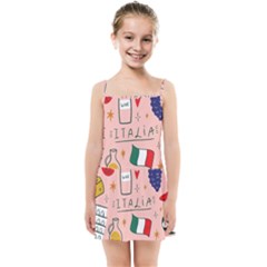 Food Pattern Italia Kids  Summer Sun Dress