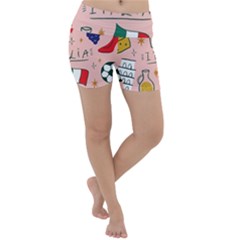 Food Pattern Italia Lightweight Velour Yoga Shorts