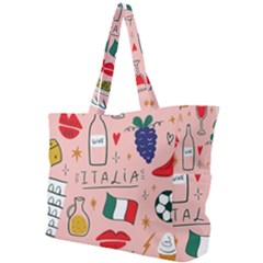 Food Pattern Italia Simple Shoulder Bag