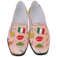 Food Pattern Italia Women s Classic Loafer Heels