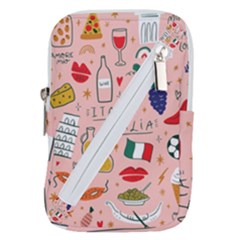 Food Pattern Italia Belt Pouch Bag (Small)