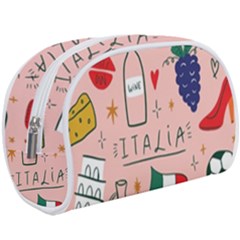 Food Pattern Italia Make Up Case (Large)