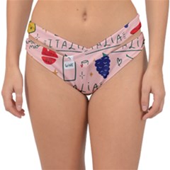 Food Pattern Italia Double Strap Halter Bikini Bottoms