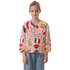 Food Pattern Italia Kids  Sailor Shirt