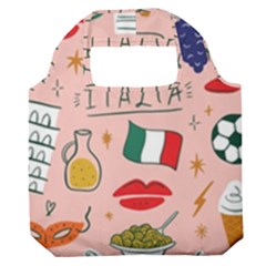 Food Pattern Italia Premium Foldable Grocery Recycle Bag