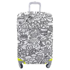 Food Doodle Pattern Luggage Cover (medium) by Sarkoni