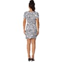 Food Doodle Pattern Fitted Knot Split End Bodycon Dress View4