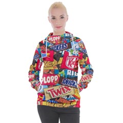 Pop Art Food Cute Patterns Women s Hooded Pullover by Sarkoni