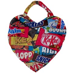 Pop Art Food Cute Patterns Giant Heart Shaped Tote