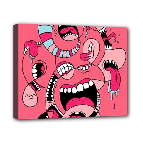 Big Mouth Worm Canvas 10  X 8  (stretched)