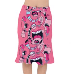 Big Mouth Worm Short Mermaid Skirt by Dutashop