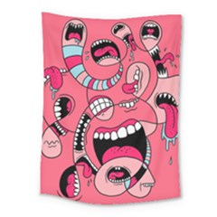 Big Mouth Worm Medium Tapestry