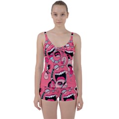 Big Mouth Worm Tie Front Two Piece Tankini