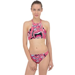 Big Mouth Worm Halter Bikini Set