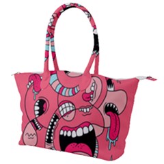 Big Mouth Worm Canvas Shoulder Bag by Dutashop