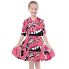 Big Mouth Worm Kids  All Frills Chiffon Dress by Dutashop