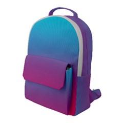Blue Pink Purple Flap Pocket Backpack (large) by Dutashop