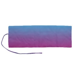 Blue Pink Purple Roll Up Canvas Pencil Holder (m)