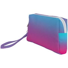 Blue Pink Purple Wristlet Pouch Bag (small)