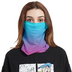 Blue Pink Purple Face Covering Bandana (two Sides)