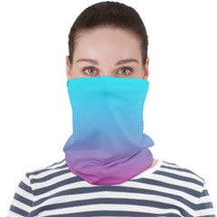 Blue Pink Purple Face Seamless Bandana (adult)